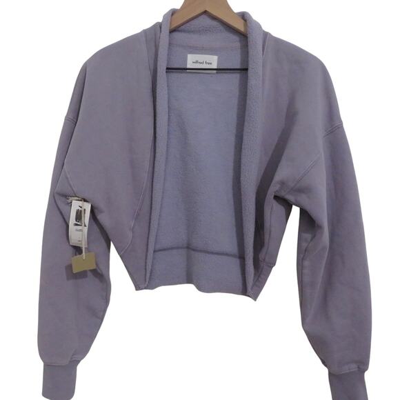 Wilfred Free Womens Sz 1 Lavender Light Purple Cropped Open Front Cardigan - Picture 1 of 6